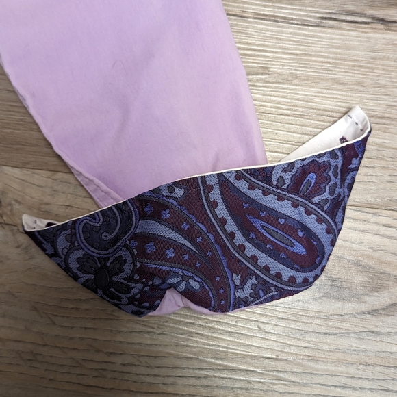 Nwot's men's tailored dress shirt, light lavender and purple cuffs, stunning, sm - Picture 8 of 8